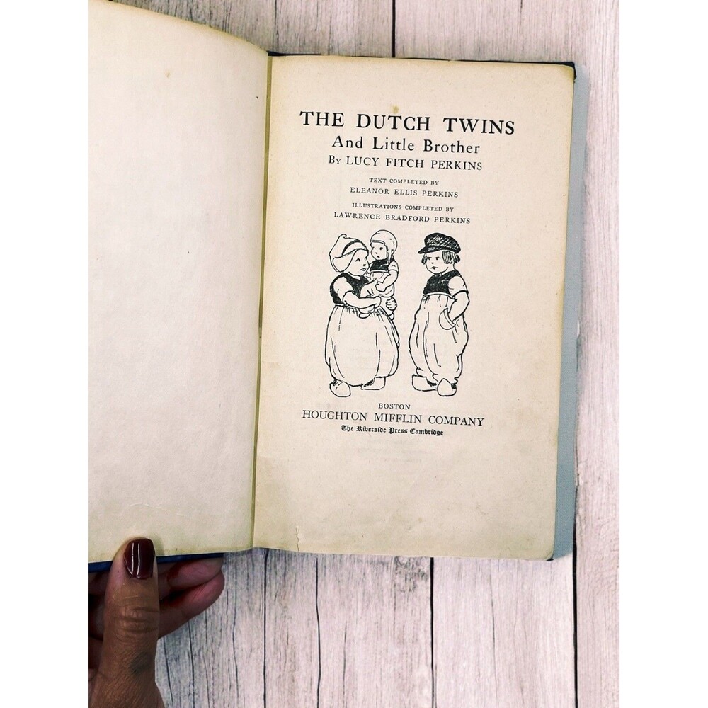 VTG 1938 The Dutch Twins And Little Brother Lucy Fitch Perkins Printed USA